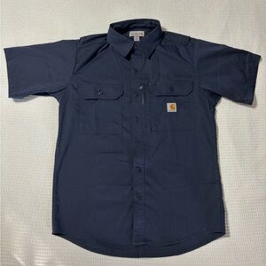 Carhartt Men's Dark Blue Casual Button Down Shirt